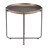 Contemporary Industrial Bronze Side Table