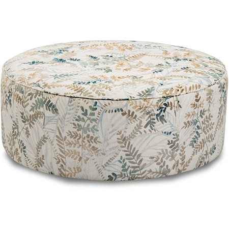 Feather Coastal Round Ottoman