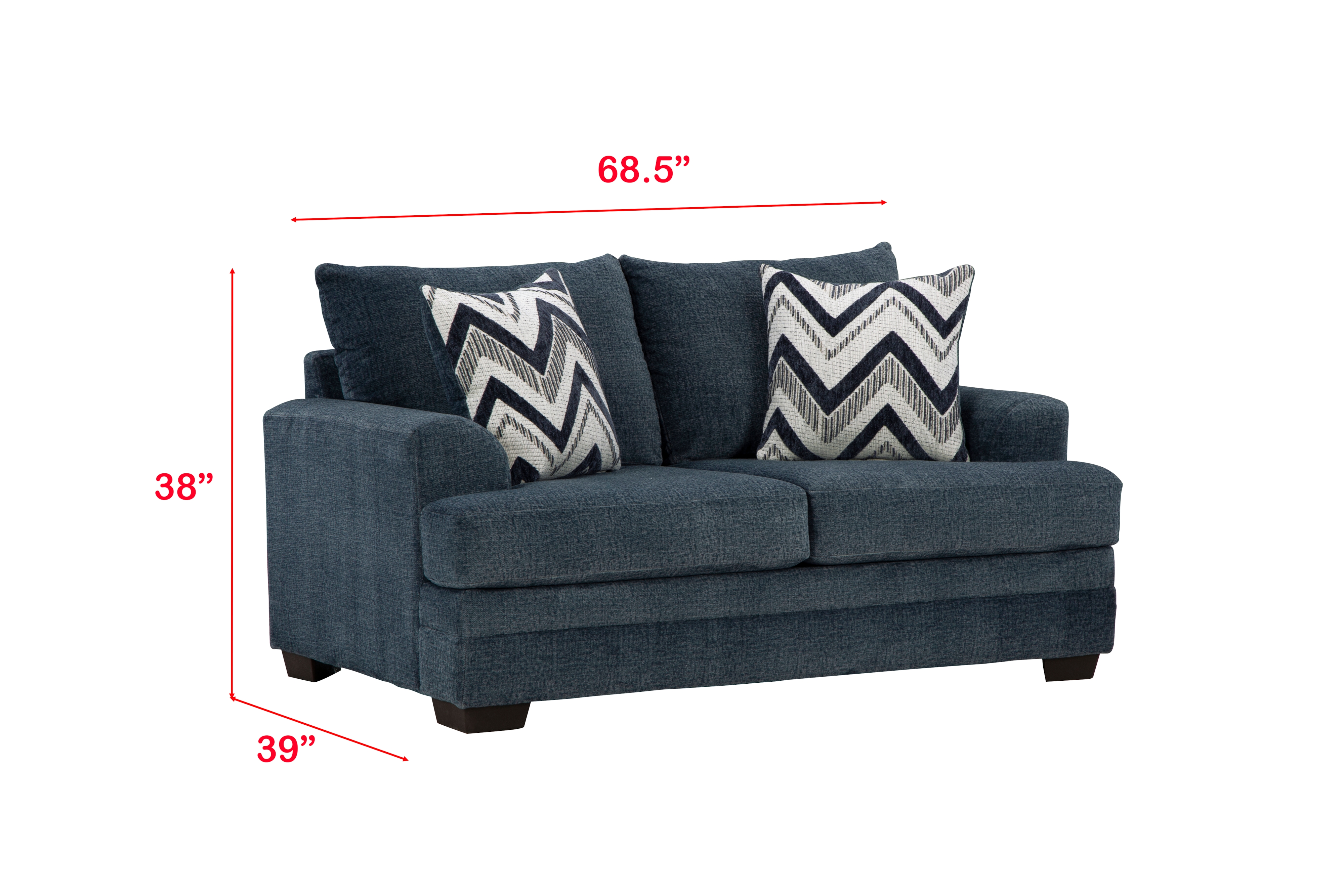 2-Throw Pillow Loveseat