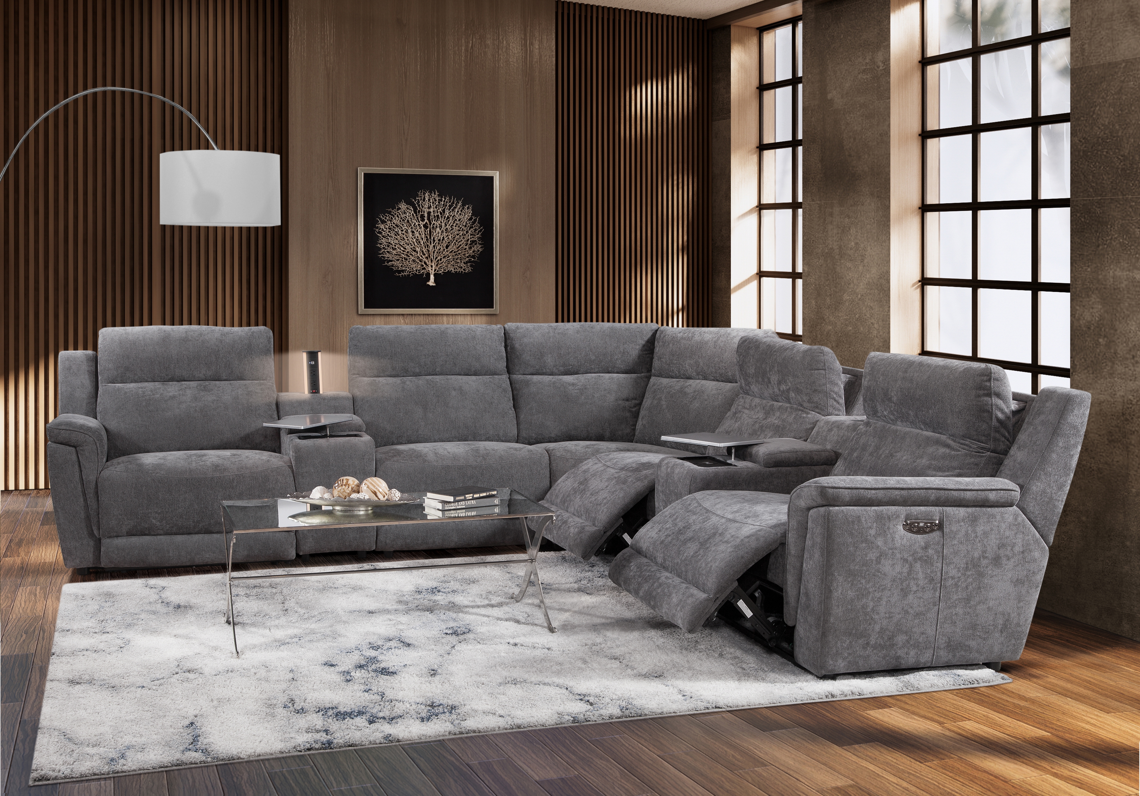 6-Piece Dual Power Sectional