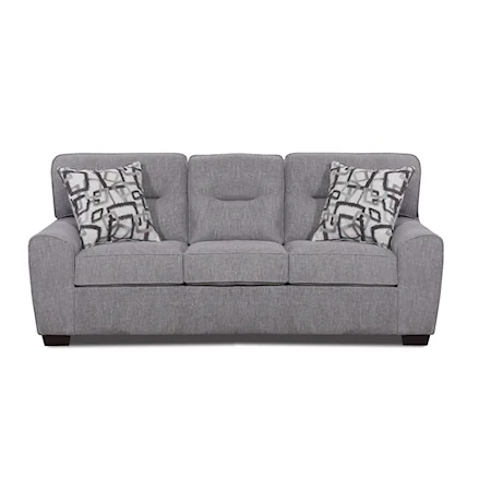 Transitional Queen Sleeper Sofa with Tapered Legs