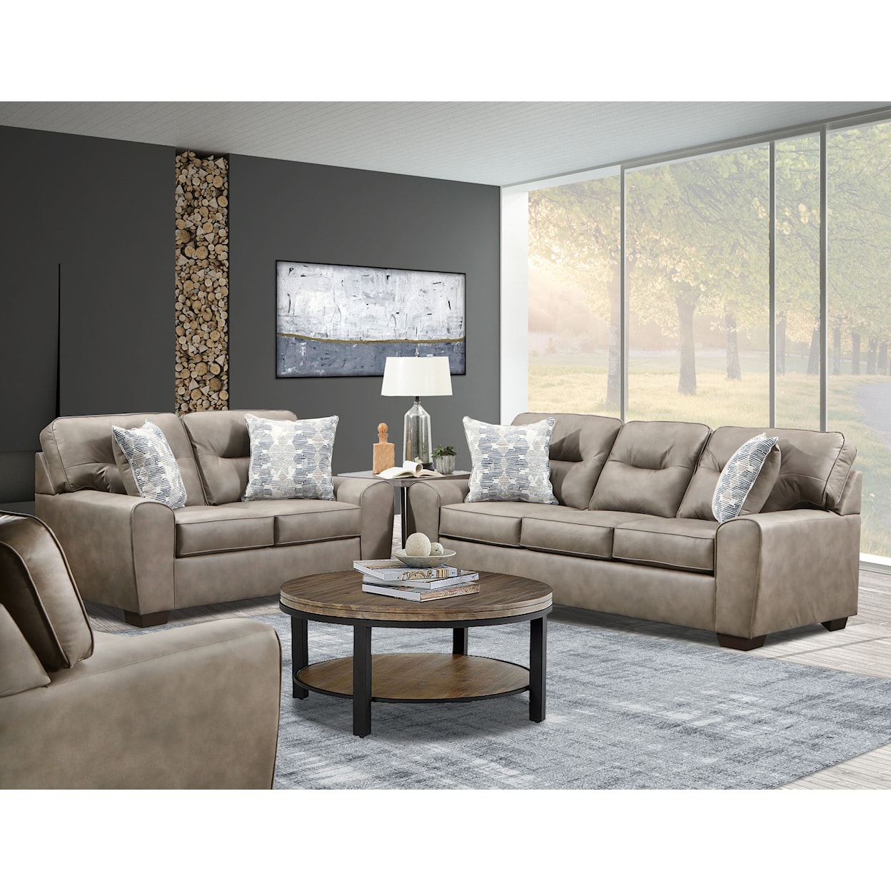 Behold Home 2124 Stabler Pebble Queen Sleeper Sofa