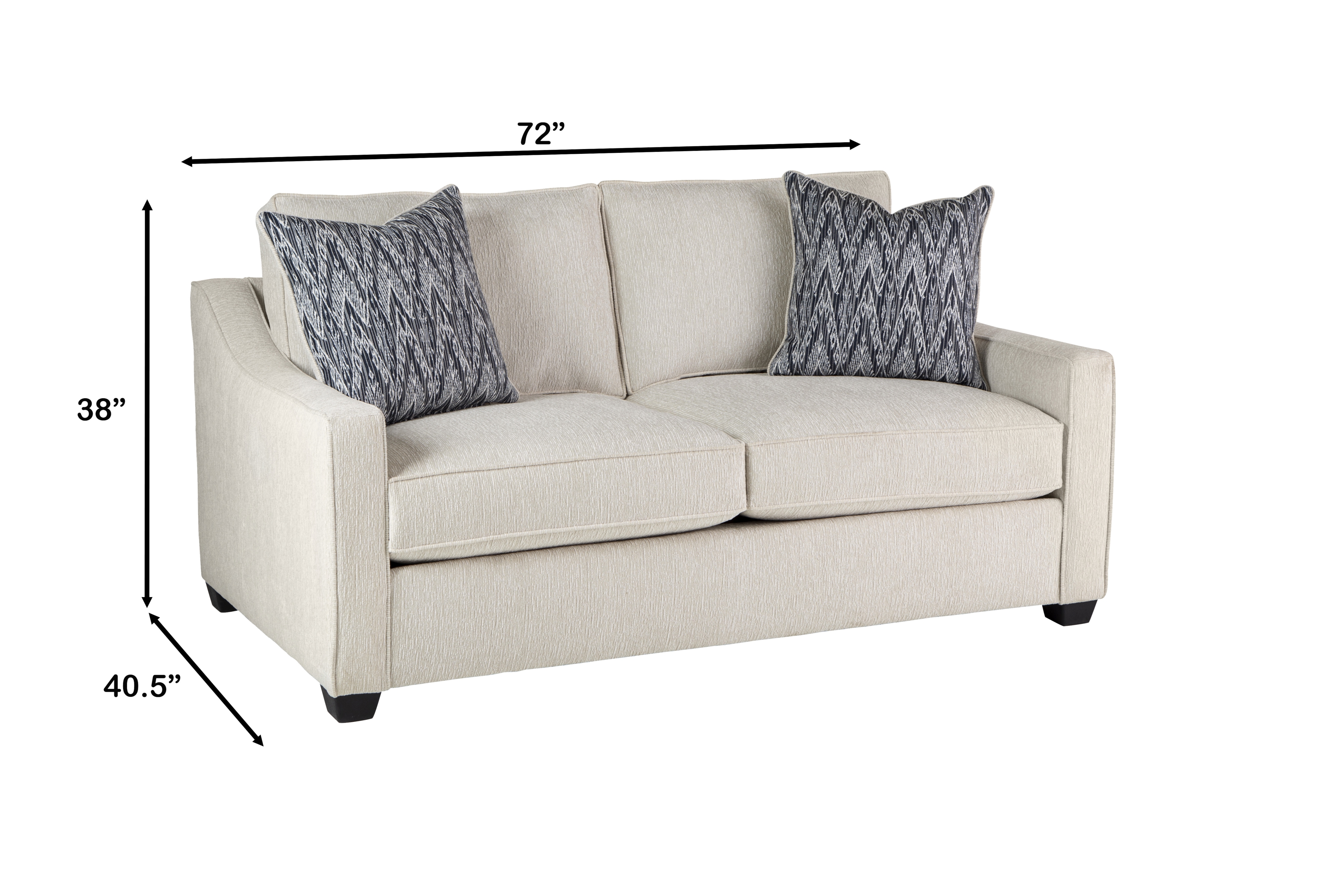 2-Throw Pillow Loveseat