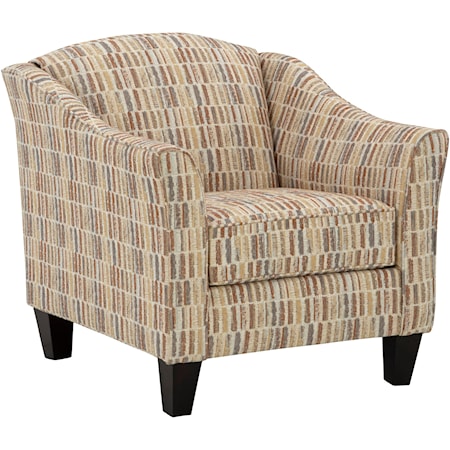 Transitional Accent Chair with Tapered Legs