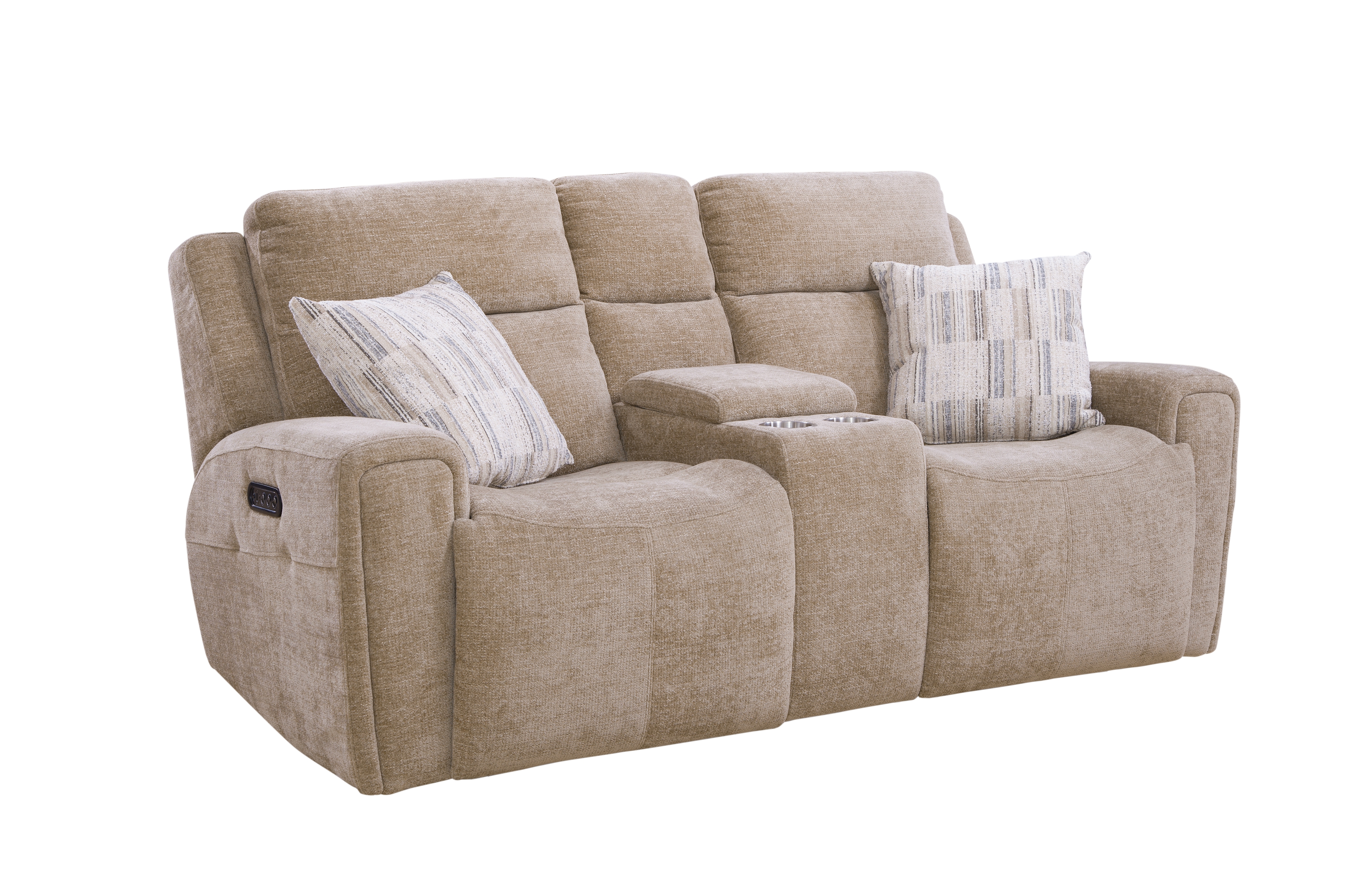 Dual Power Console Loveseat