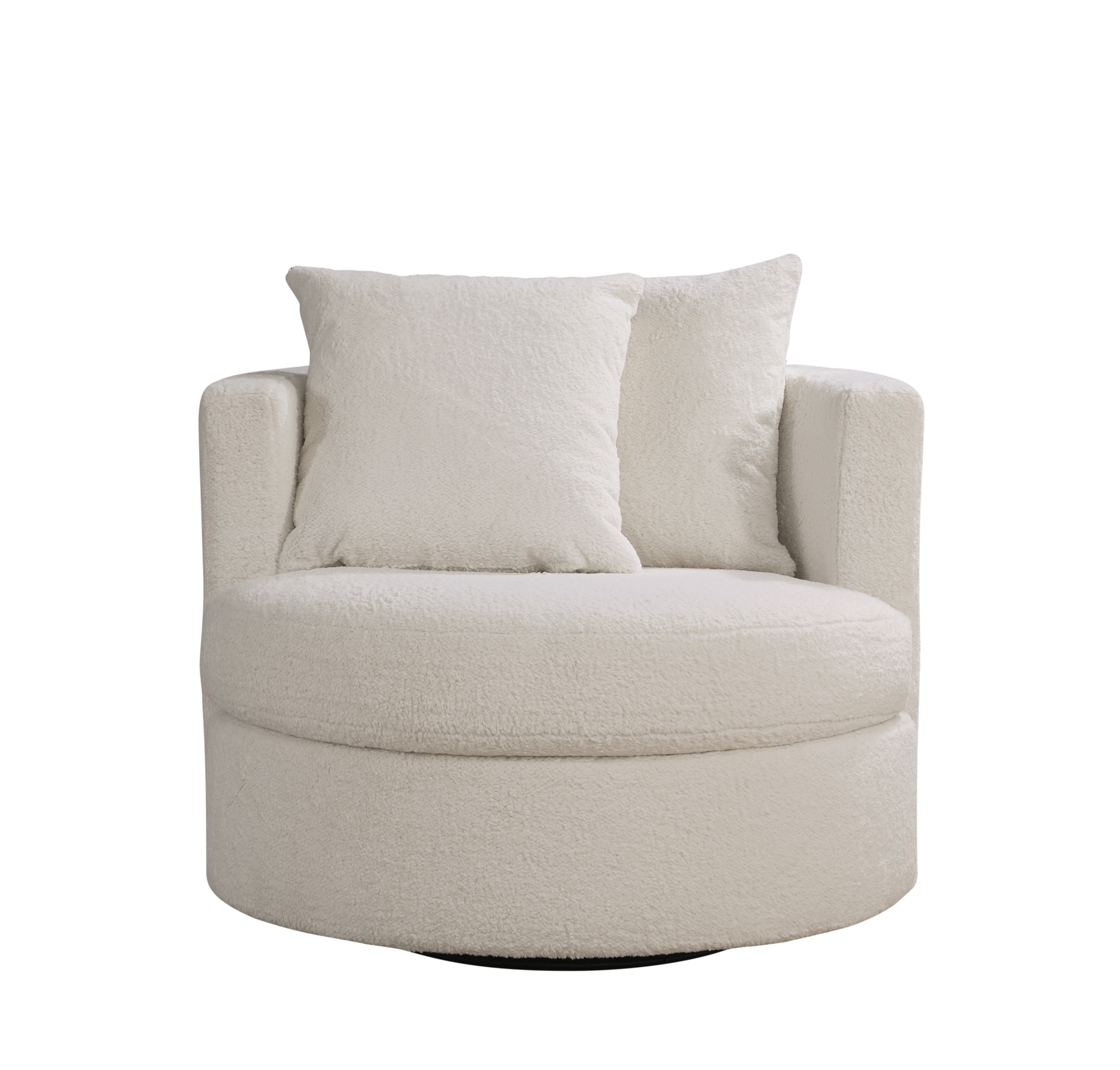 Swivel Chair with 2 Throw Pillows
