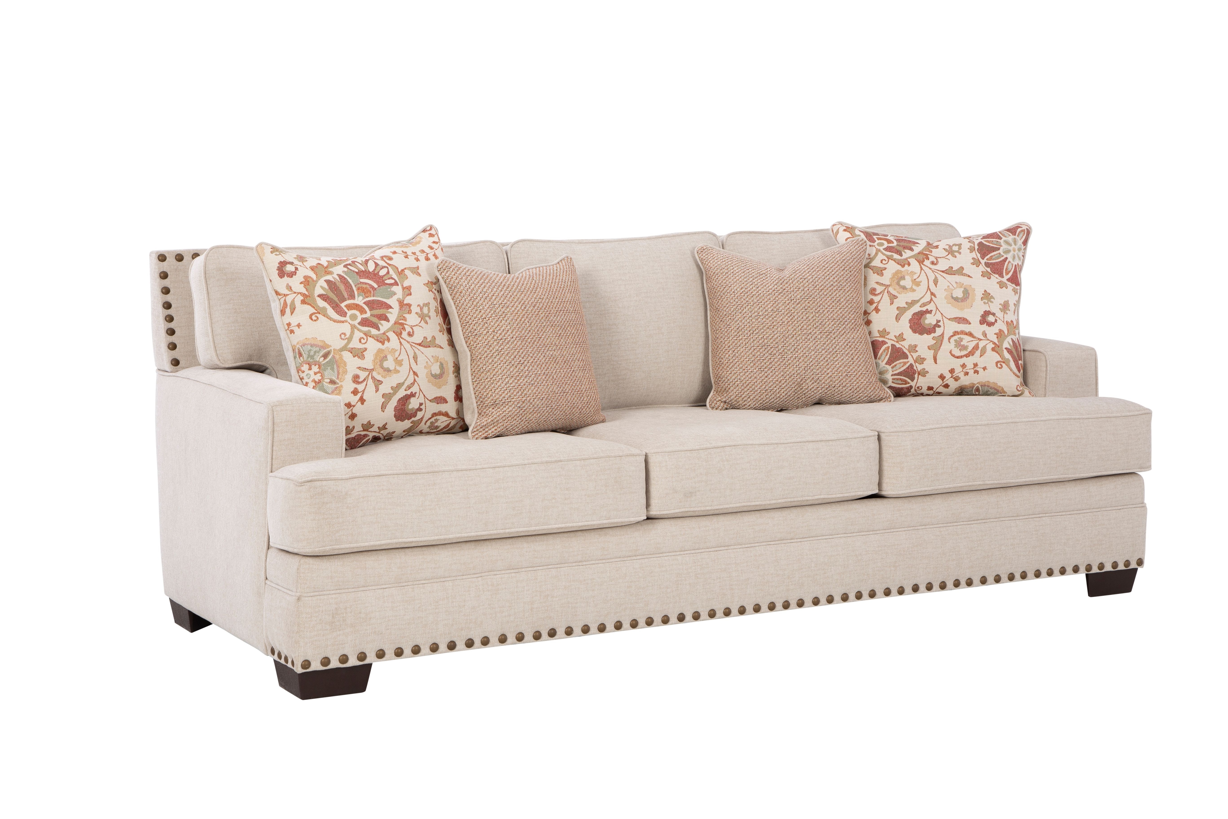 Sofa with 4 Throw Pillows