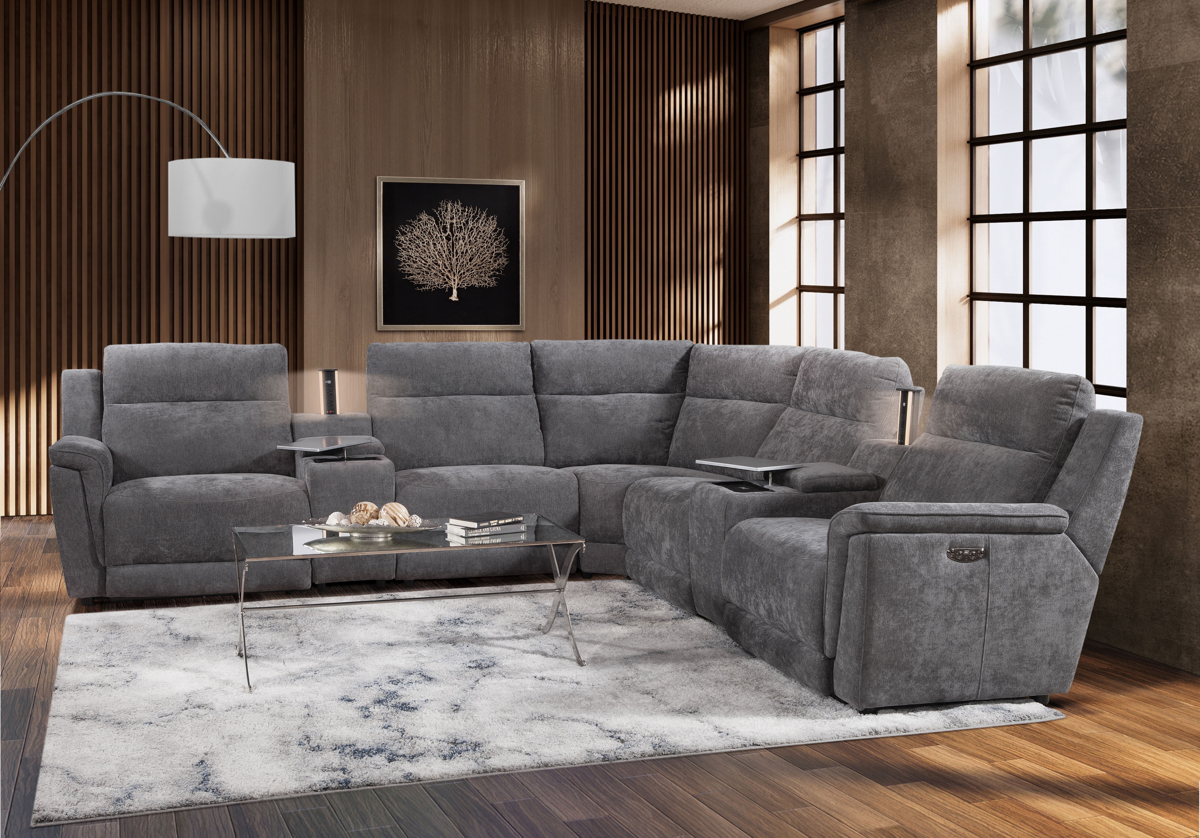 6-Piece Dual Power Sectional