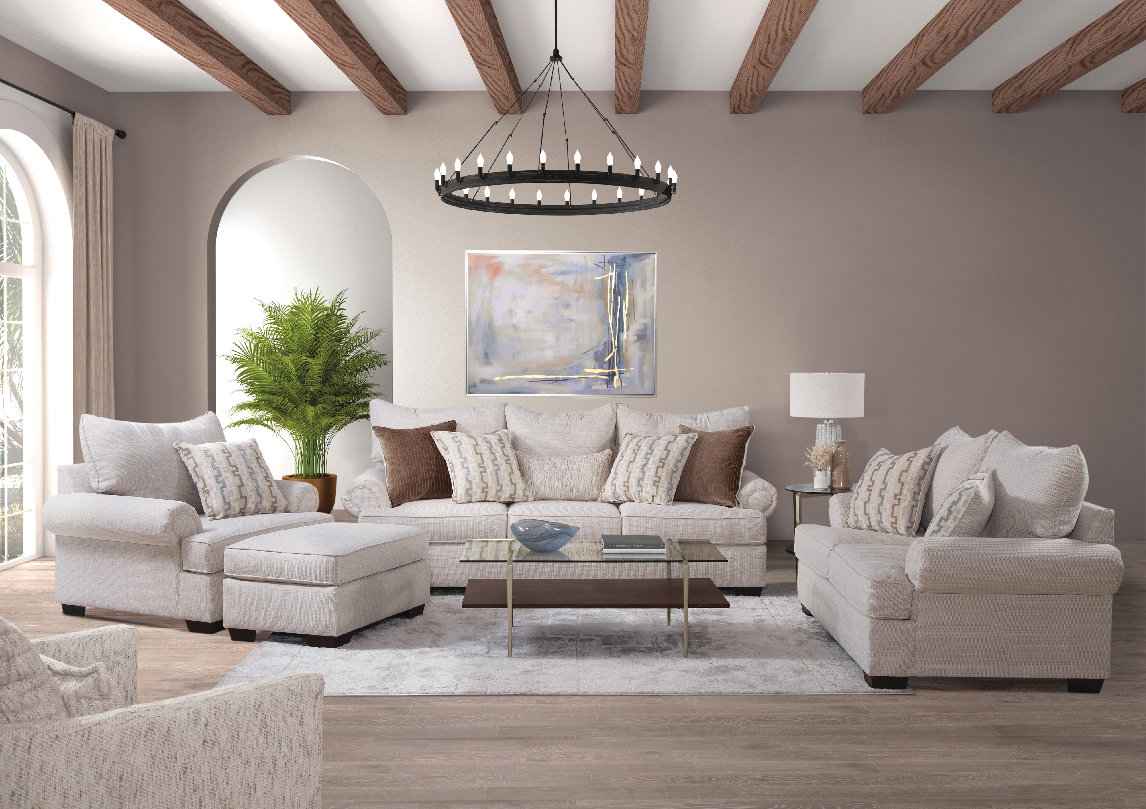 2-Throw Pillow Loveseat