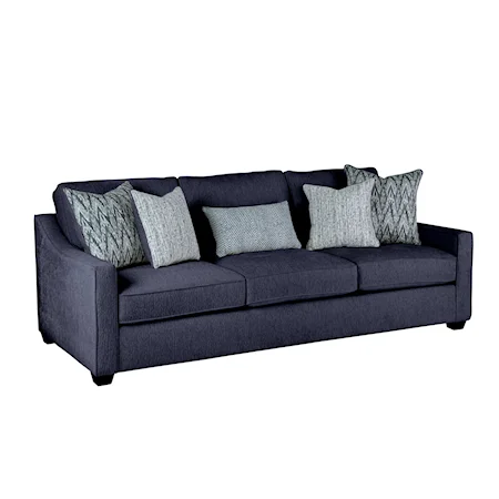 Transitional Sleeper Sofa with Track Arms - Queen