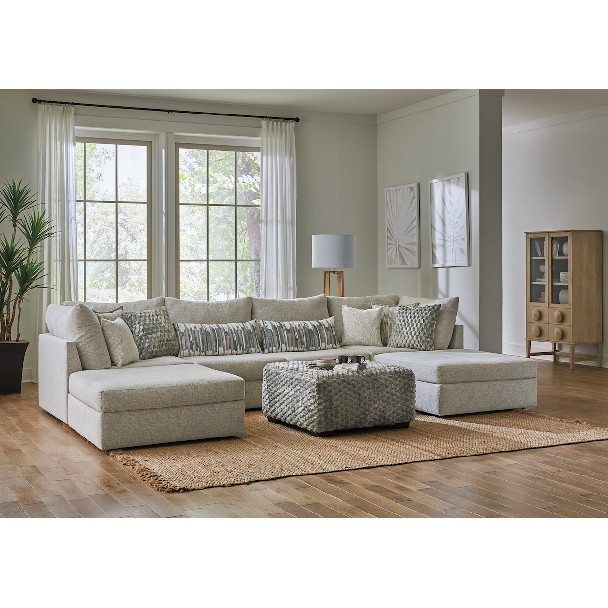 Behold Home 2880 Jameson Ecru 6-Piece Sectional Sofa