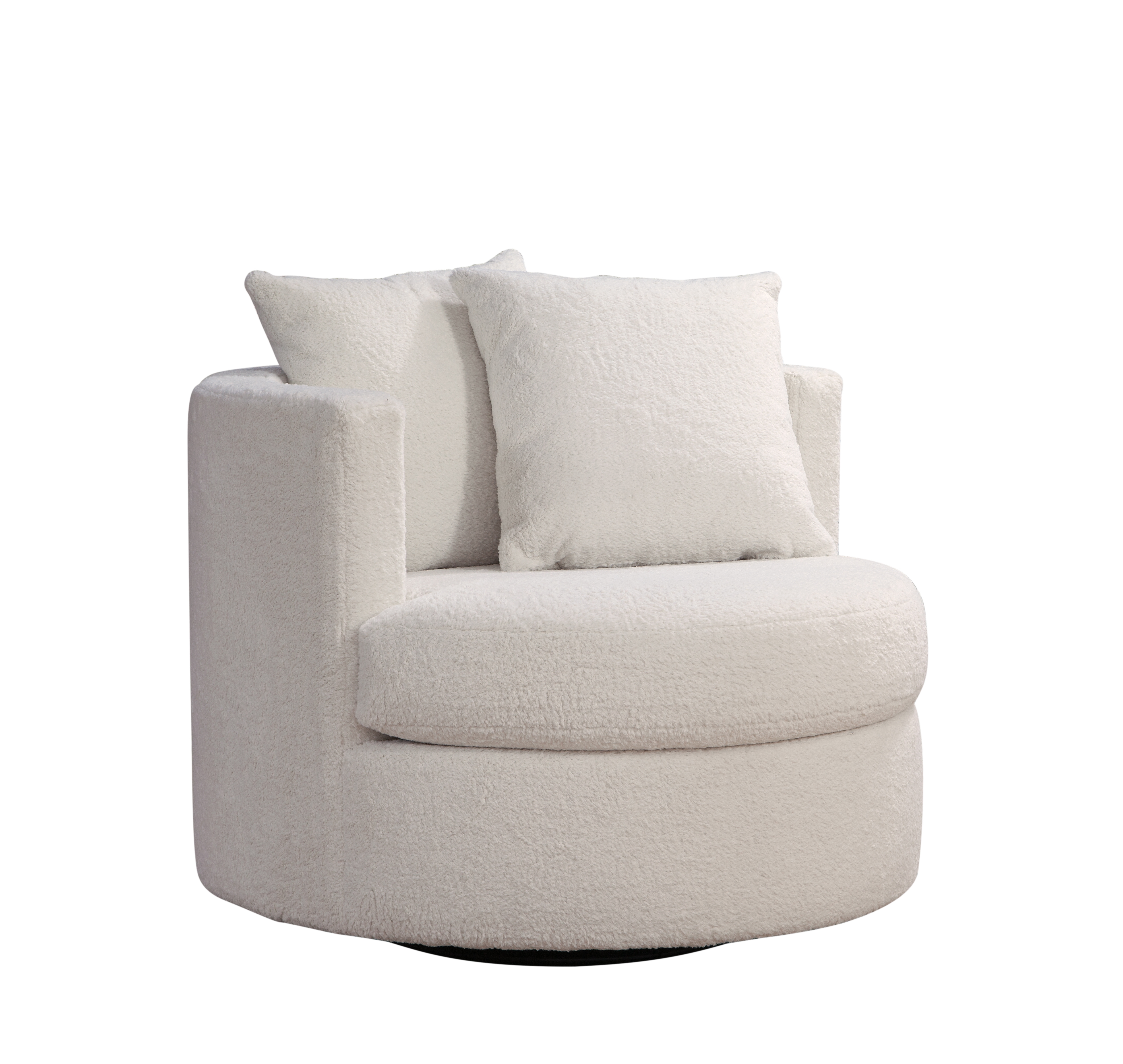 Swivel Chair with 2 Throw Pillows