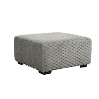 Transitional Accent Ottoman with Tapered Legs