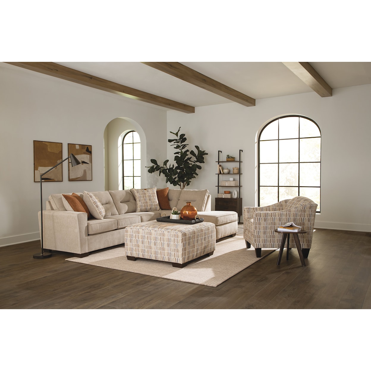 Behold Home 2259 Bono Muslin Sectional Accent Chair