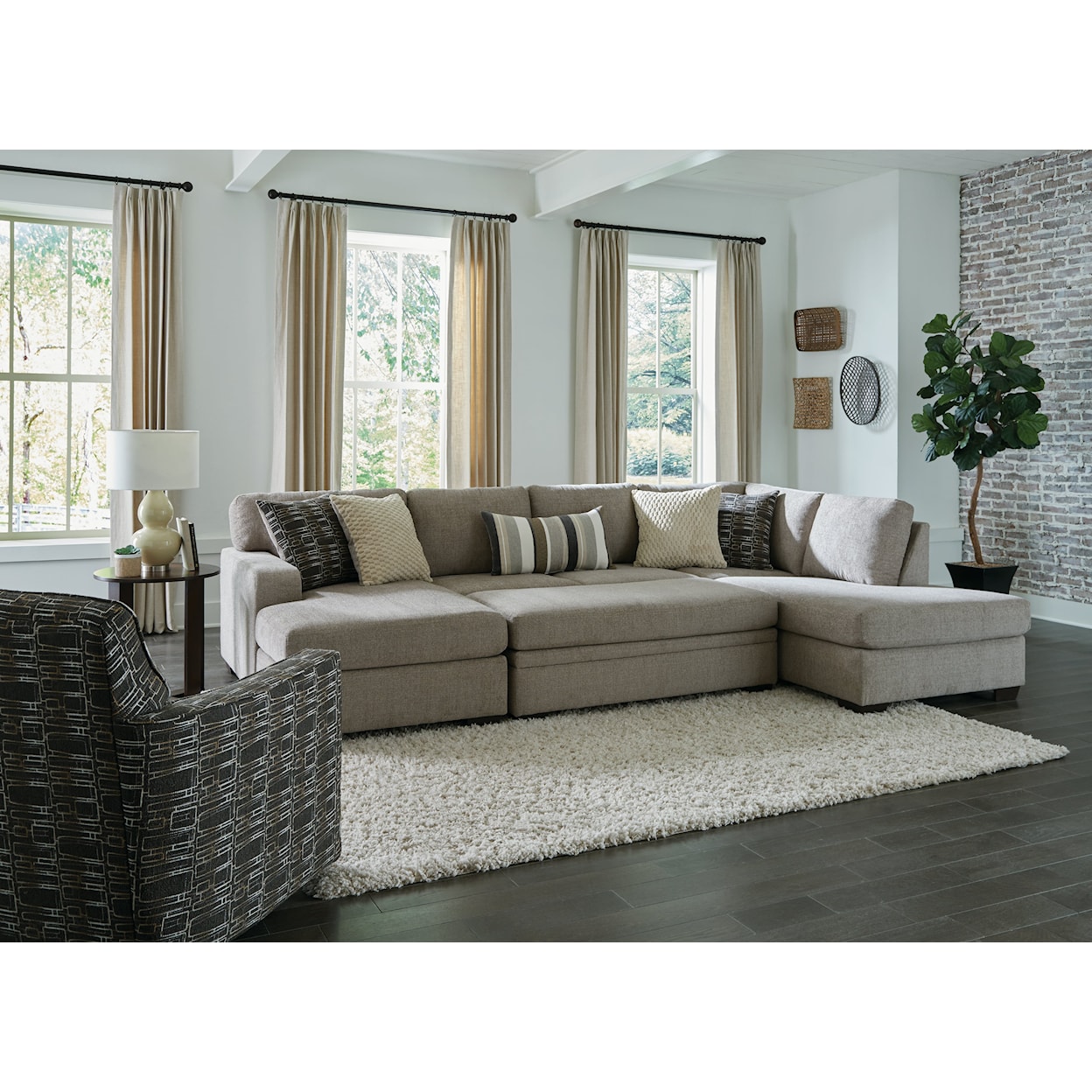 Behold Home 1674 Bri Pewter 2-Piece Sectional Sofa