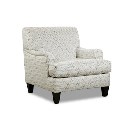 Transitional Accent Chair with Tapered Legs