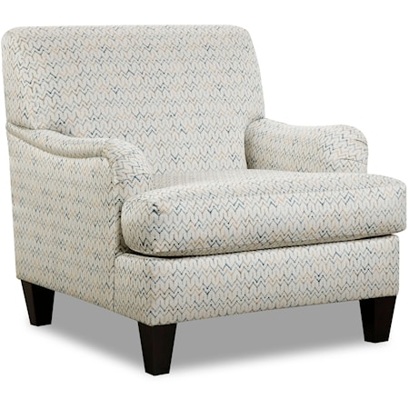 Transitional Accent Chair with Tapered Legs