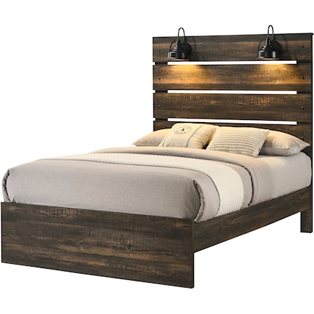 Woodslat 3 Piece Queen Bed