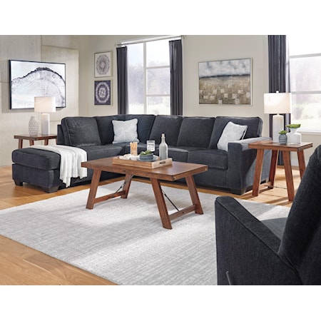 2 PC Sleeper Sectional and Recliner Set