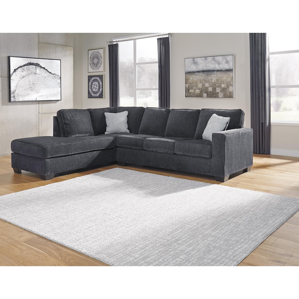 Signature Design by Ashley Altari 2 PC Sectional and Chair Set