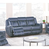 Faux Leather Reclining Sofa