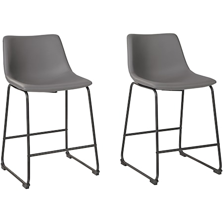 2 24" Upholstered Bar Stool Set