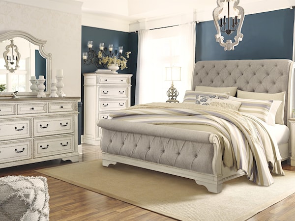 Queen UPH Sleigh Bed Package