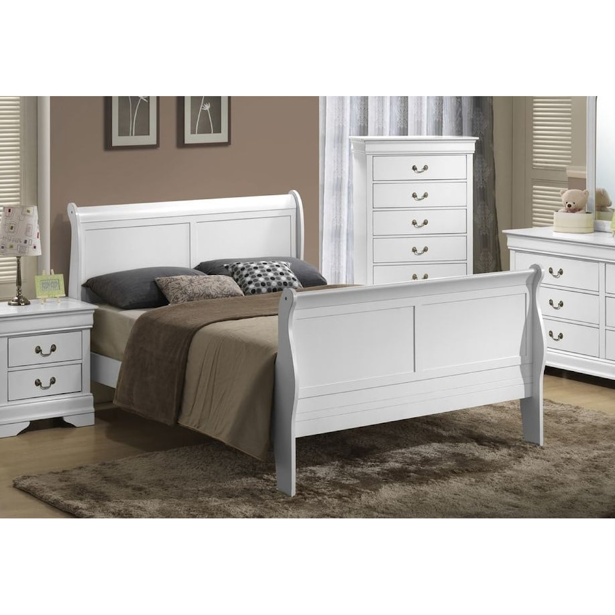 Lifestyle C4936A 5 Piece Queen Bedroom Set with Chest