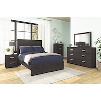 3 Piece Full Panel Bed, 6 Drawer Dresser, 2 Drawer Nightstand and 4 Drawer Chest Set