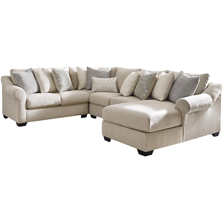 4 Piece Sectional Sofa with Corner Chaise