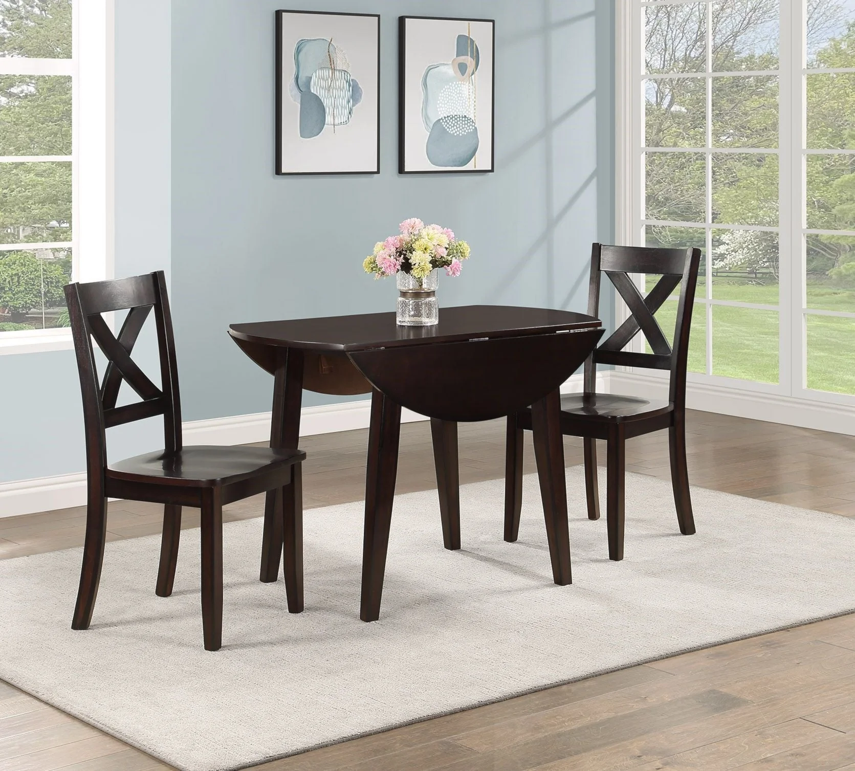 Vilo Home Dorothy 410331300 3 Piece Round Dining Set | Sam Levitz ...