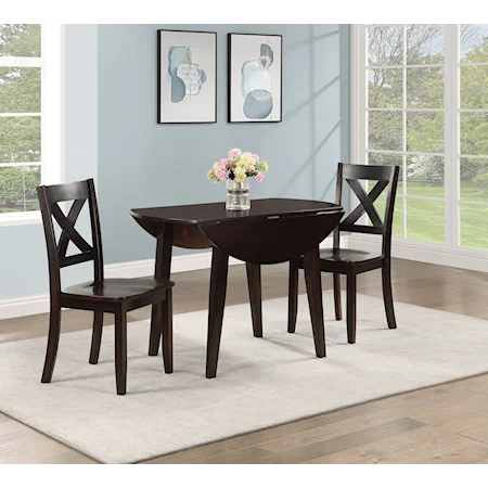 3 Piece Round Dining Set