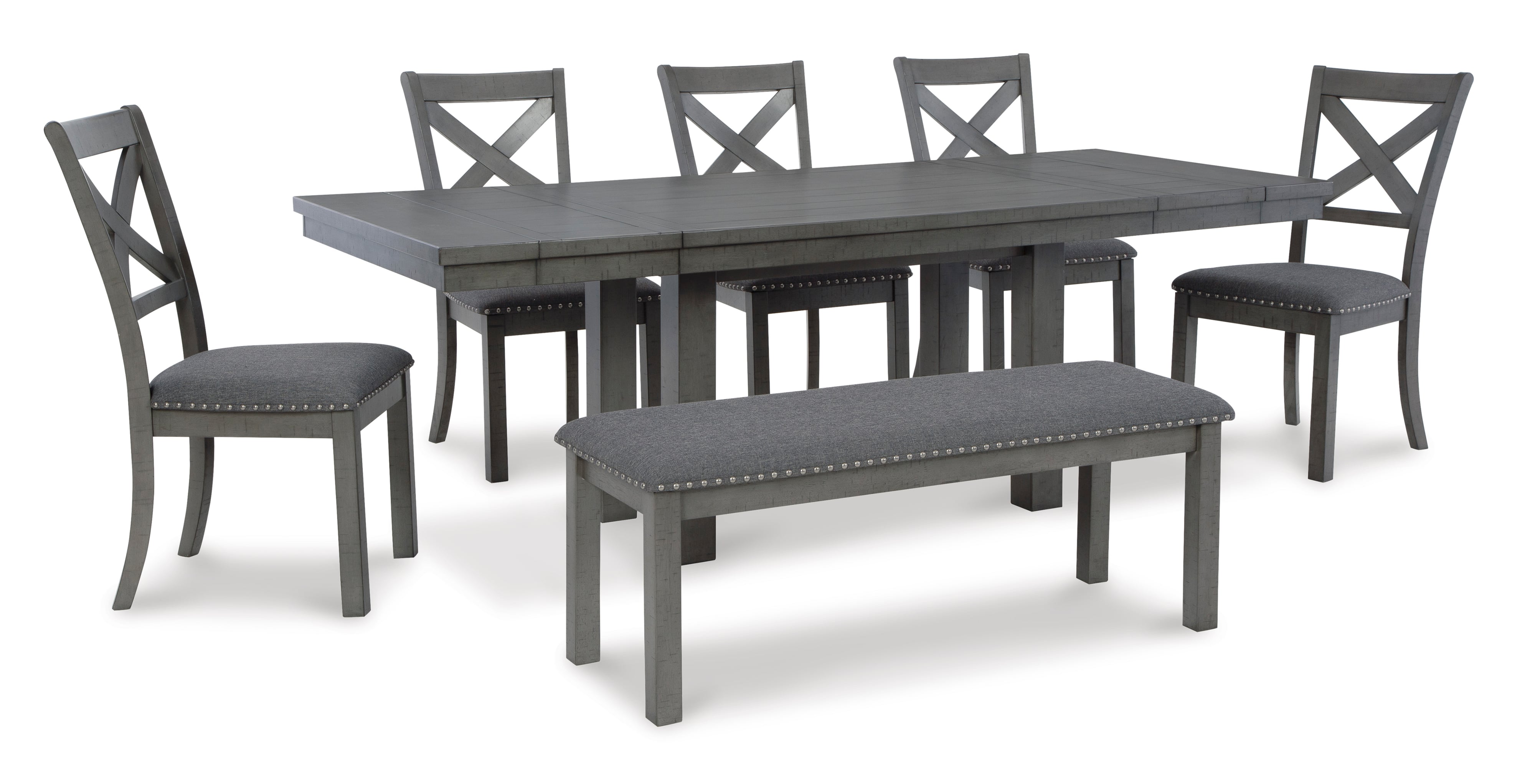 Signature Design by Ashley Myshanna 486362901 7 Piece Dining Set with Bench Sam Levitz