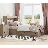 Twin Mates Bed with Bookcase Headboard
