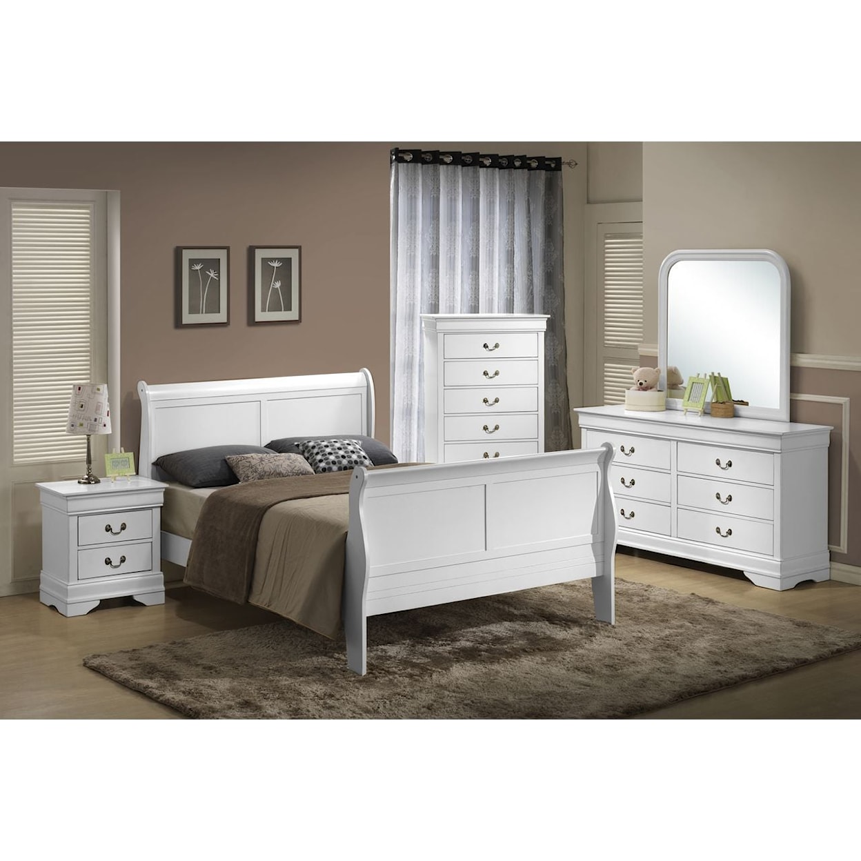 Lifestyle C4936A 5 Piece Twin Bedroom Set