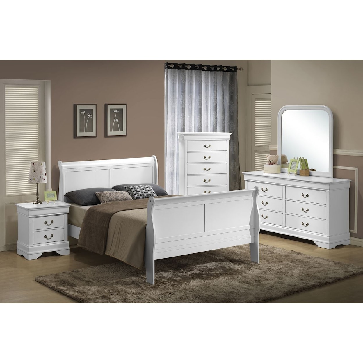 Lifestyle C4936A 5 Piece Full Bedroom Set