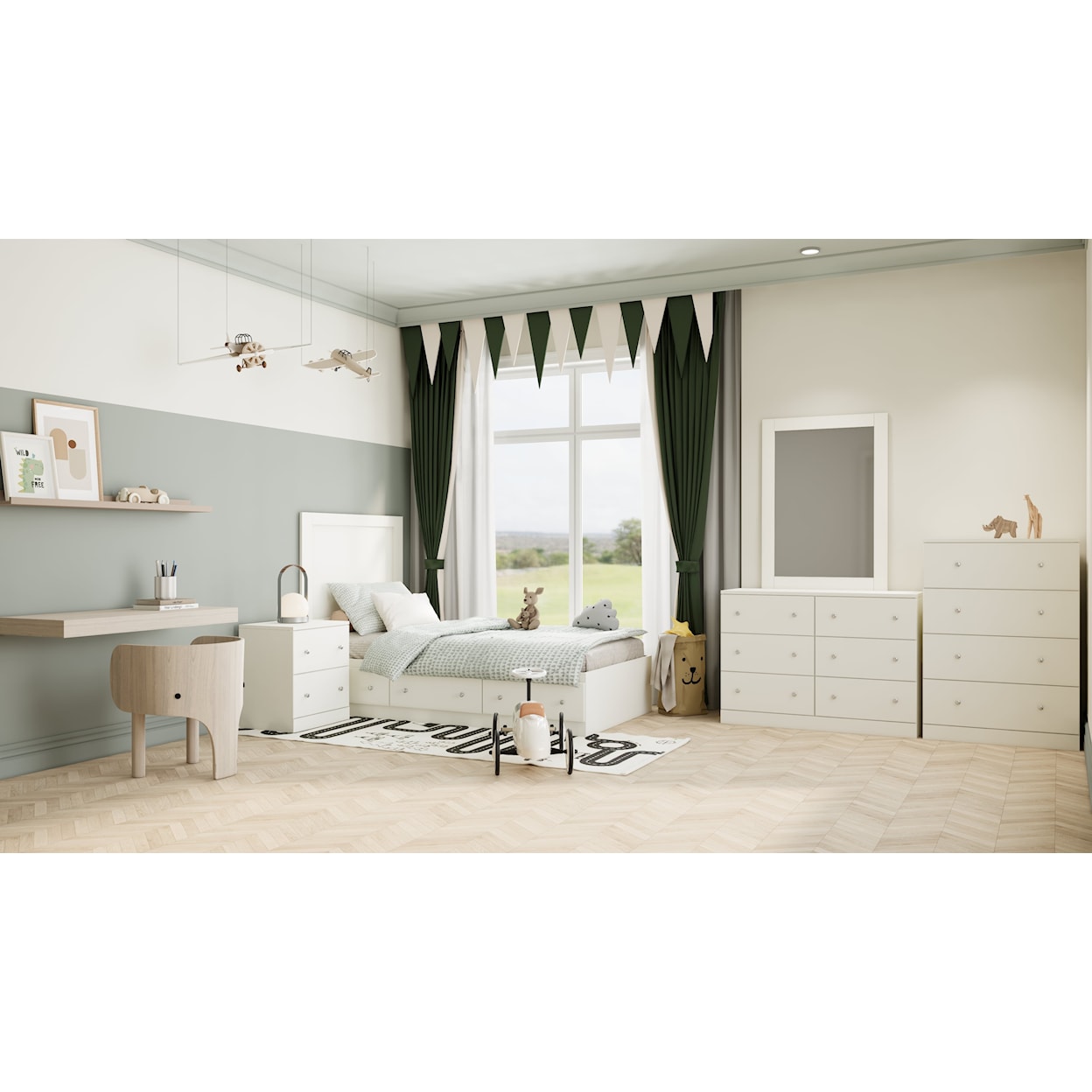 Perdue 17000 3 Piece Twin Bedroom Set with Chest