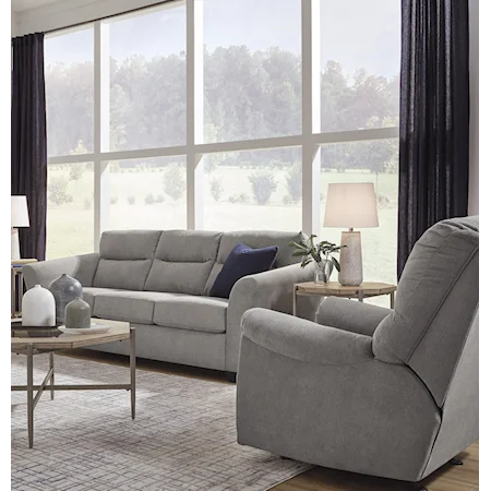 Slate Sofa and Recliner Set