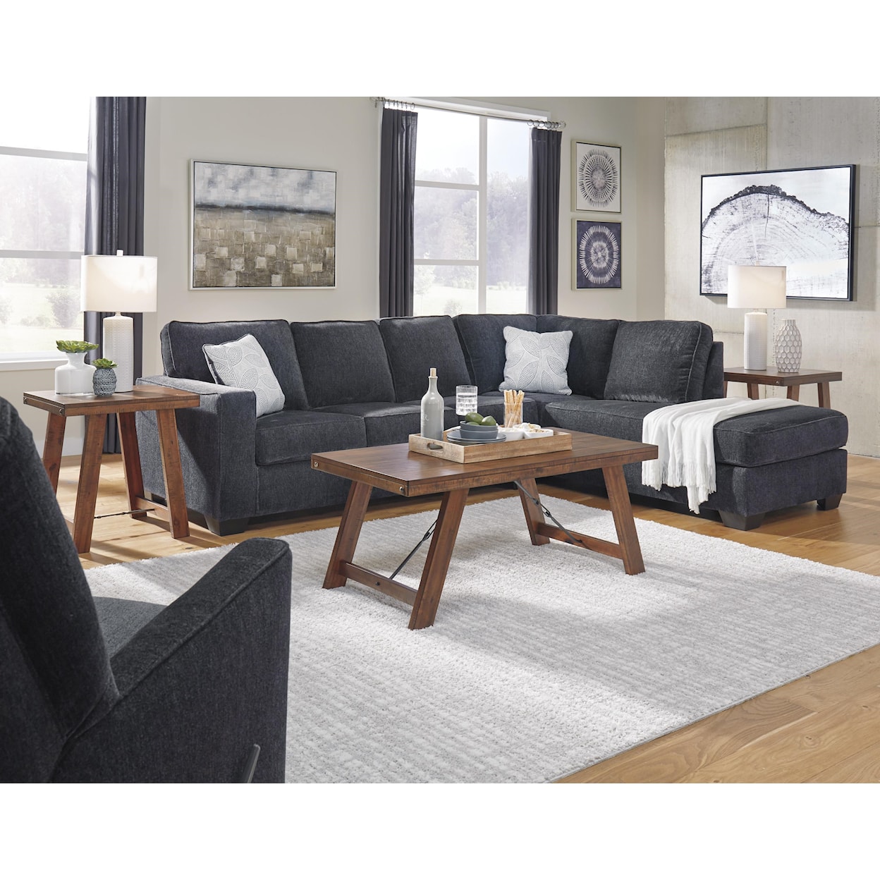 Signature Design by Ashley Altari 2 PC Sectional and Recliner Set