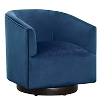 Charlotte Swivel Chair In Broadway Navy