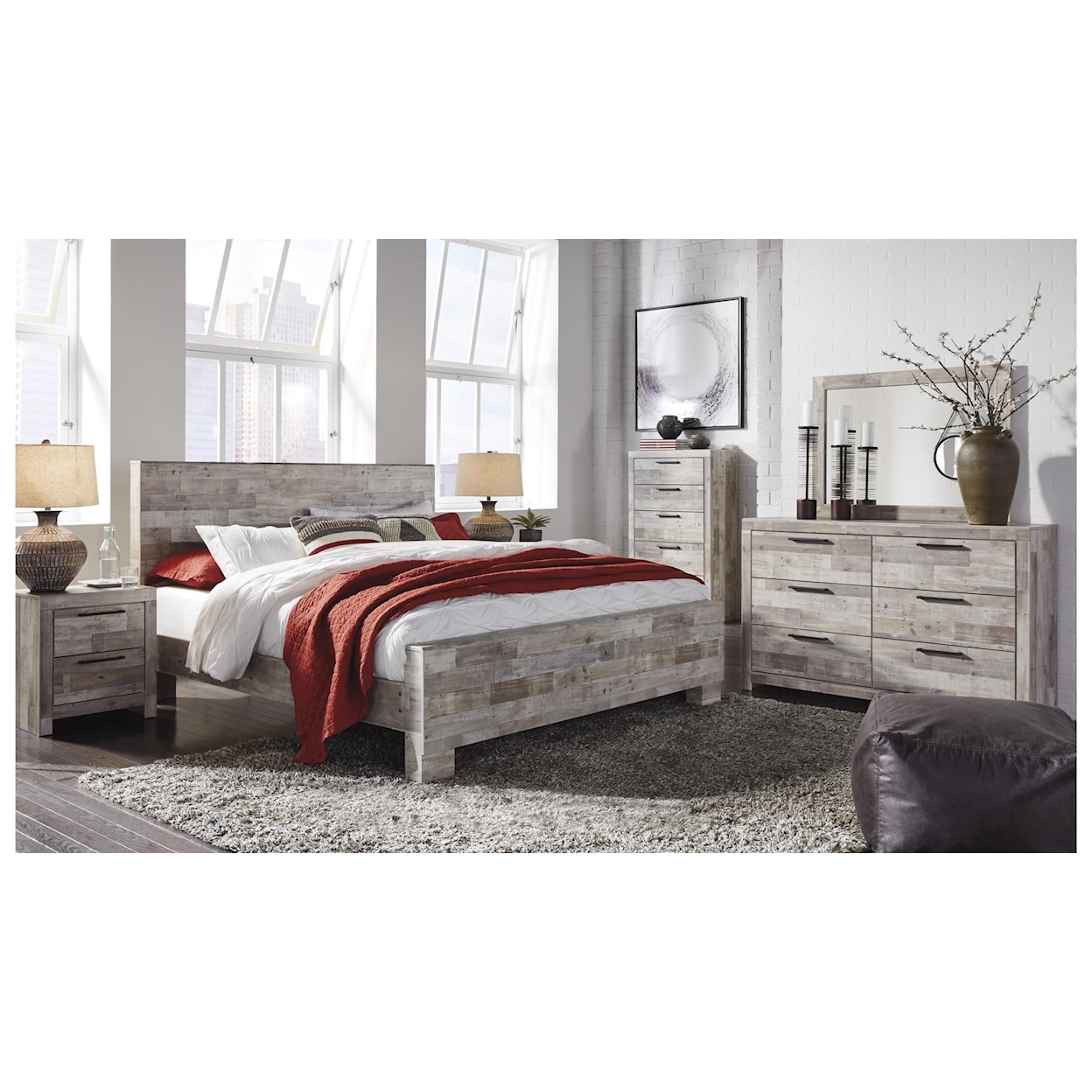 Signature Design by Ashley Effie Twin Panel Bed Package