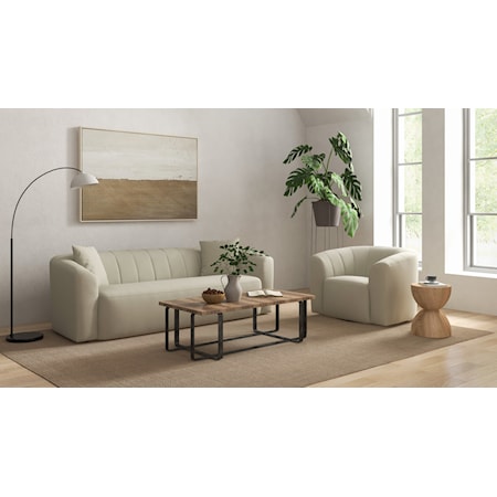 Sofa and Swivel Chair Set