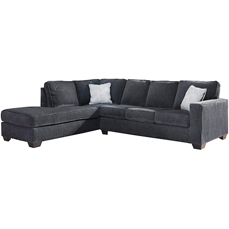 2 PC Sleeper Sectional, Chair and Ottoman Se