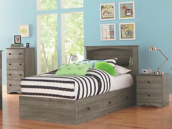 3 Piece Queen Bookcase Headboard Group