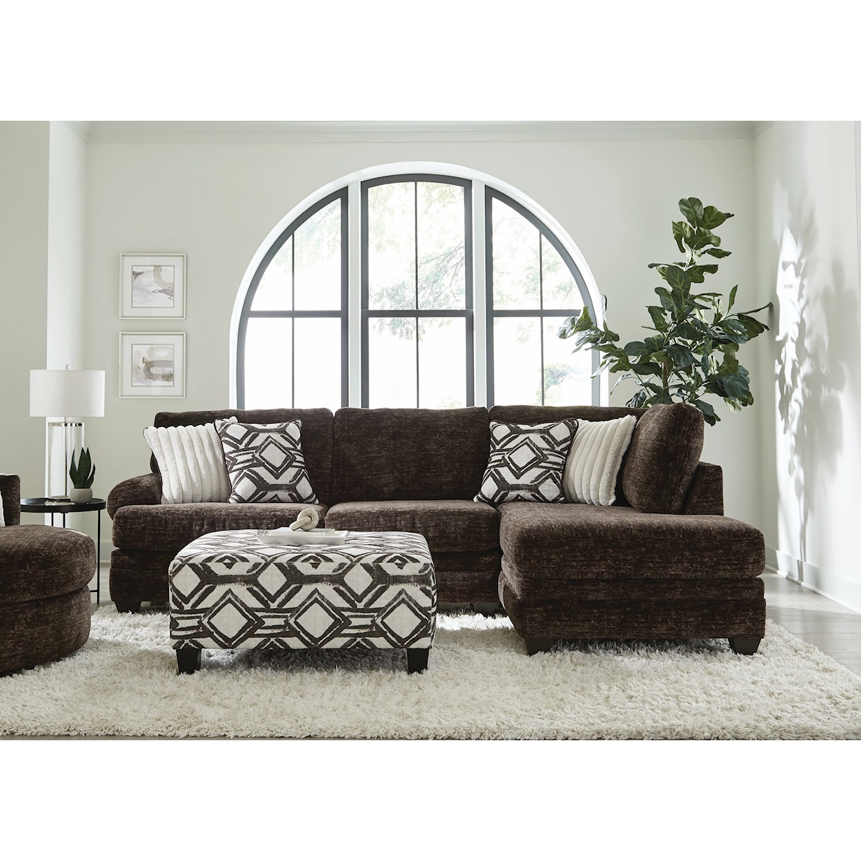 Albany 8642 2 Piece Chaise Sectional Sofa