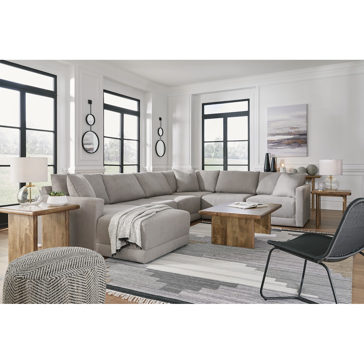 Benchcraft Katany 5 Piece Sectional Sofa with Chaise