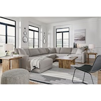 5 Piece Sectional Sofa with Left Arm Facing Chaise