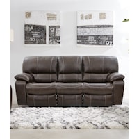 Leather Match Power Reclining Sofa