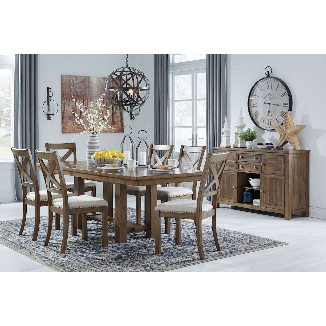 Signature Design by Ashley Moriville 8 Piece Dining Room Set