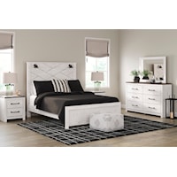 3 Piece Queen Panel Bed with Lights, Dresser, Nightstand and Chest Set